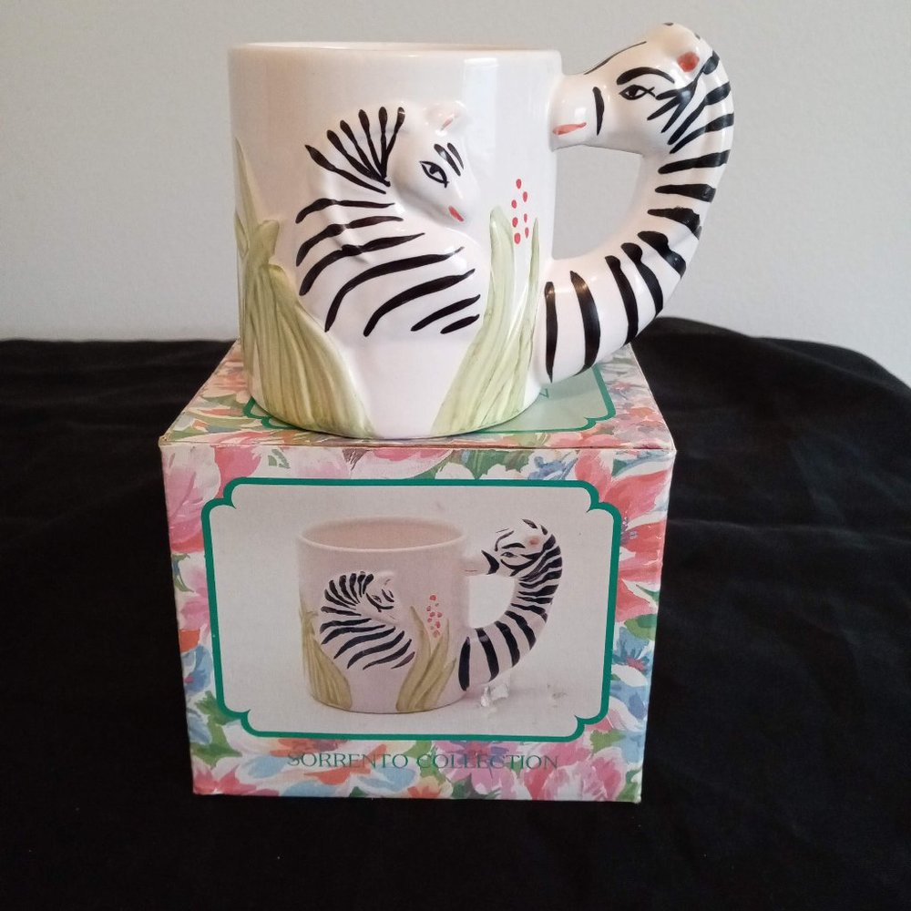Vintage Sorrento Collection WBI Safari Zebra Cup/Mug with Original Box